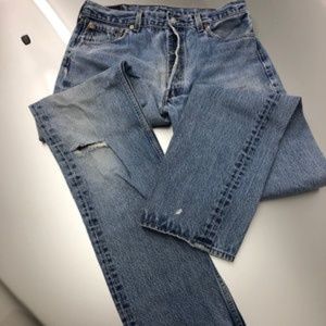 Levi's 501xx Distressed Blue Jeans